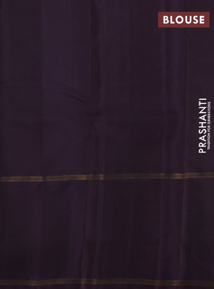 Pure soft silk saree magenta pink and wine shade with allover zari stripe pattern and long zari woven border