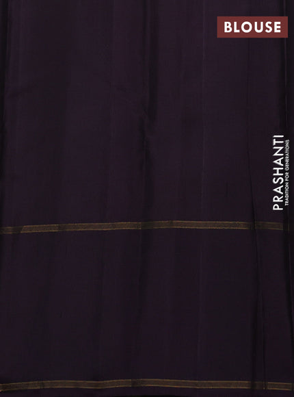 Pure soft silk saree mustard green and wine shade with allover zari stripe pattern and long zari woven border
