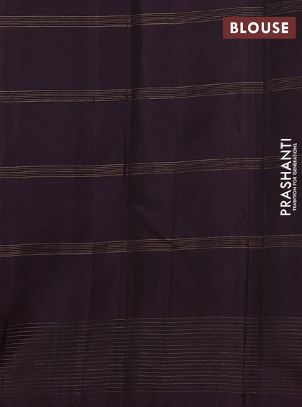 Pure soft silk saree magenta pink and wine shade with allover checks & zari buttas and zari woven border