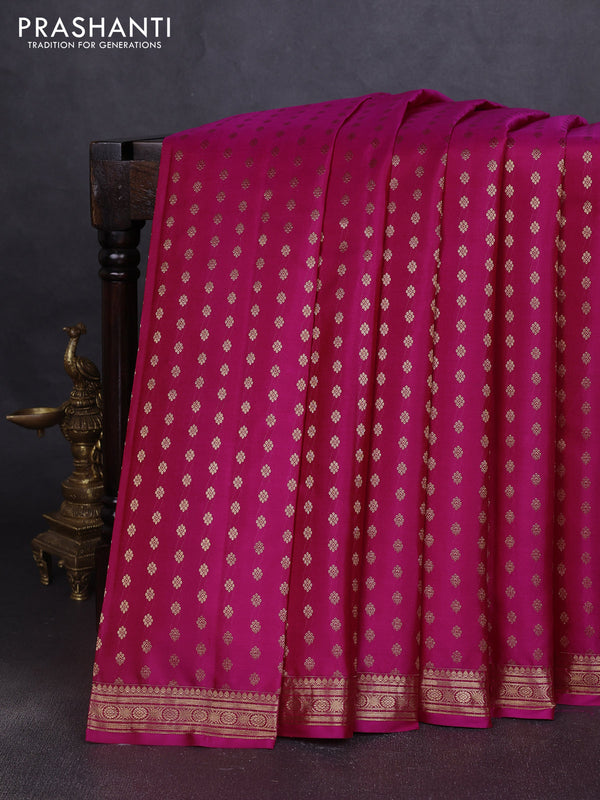 Pure kanchipuram silk saree pink with allover zari woven 1000 buttas and zari woven border