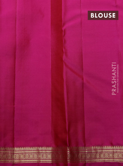 Pure kanchipuram silk saree pink with allover zari woven 1000 buttas and zari woven border