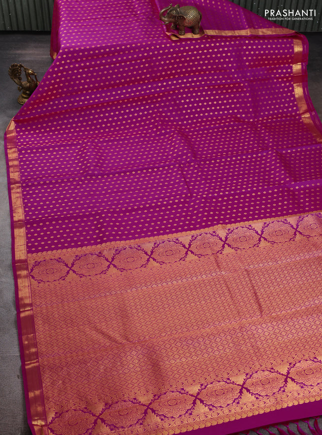 Pure kanchipuram silk saree pink with allover zari woven 1000 buttas and zari woven border