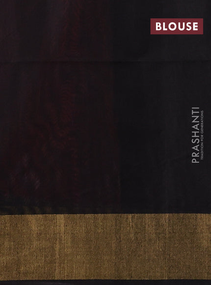 Ikat silk cotton saree pink and black with allover ikat weaves and zari woven border
