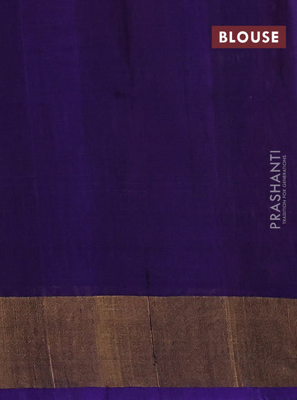 Ikat silk cotton saree pink and violet with allover ikat weaves and zari woven border