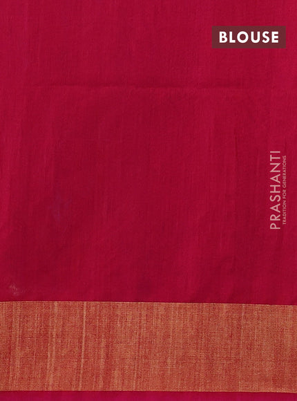Ikat silk cotton saree blue and pink with allover ikat weaves and zari woven border