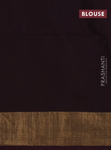 Ikat silk cotton saree pink and wine shade with allover ikat weaves and zari woven border