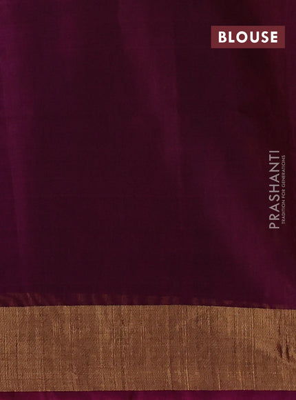 Ikat silk cotton saree pink shade and wine shade with allover ikat weaves and zari woven border