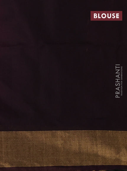 Ikat silk cotton saree candy pink and wine shade with allover ikat weaves and zari woven border