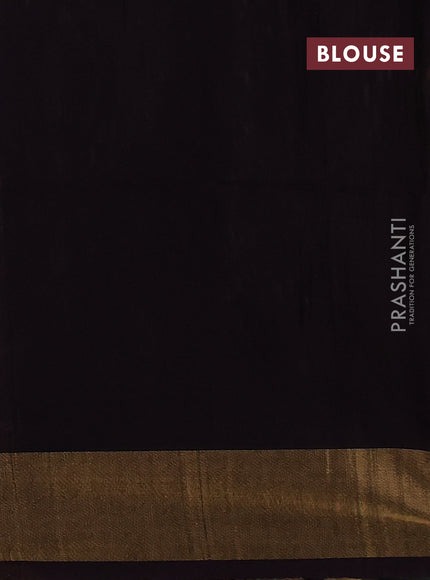 Ikat silk cotton saree off white and wine shade with allover ikat weaves and zari woven border