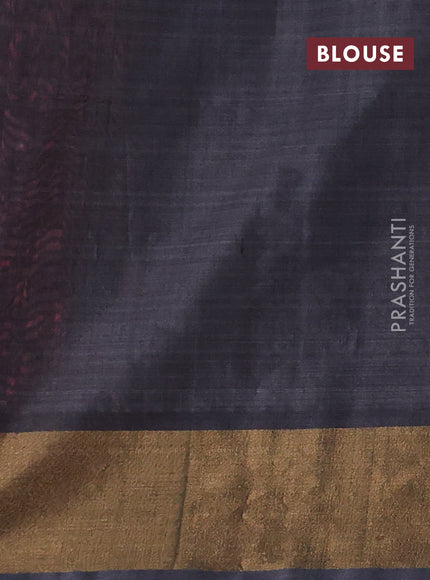 Ikat silk cotton saree pink and grey with allover ikat weaves and zari woven border