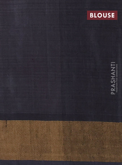 Ikat silk cotton saree pink and grey with allover ikat weaves and zari woven border