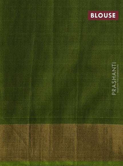 Ikat silk cotton saree purple and light green with allover ikat weaves and zari woven border