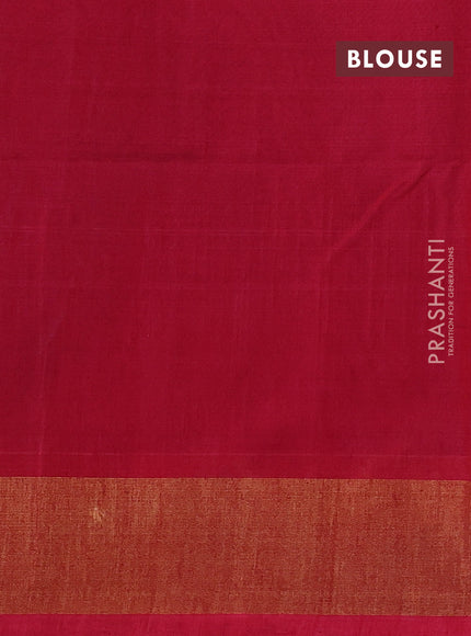 Ikat silk cotton saree violet and pink with allover ikat weaves and zari woven border