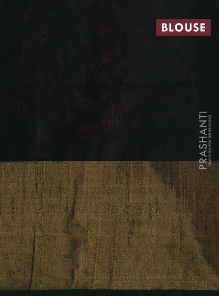 Ikat silk cotton saree red shade and bottle green with allover ikat weaves and long ikat woven zari border