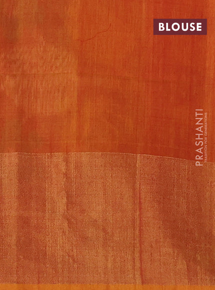 Ikat silk cotton saree jamun shade and mustard yellow with allover ikat weaves and long ikat woven zari border