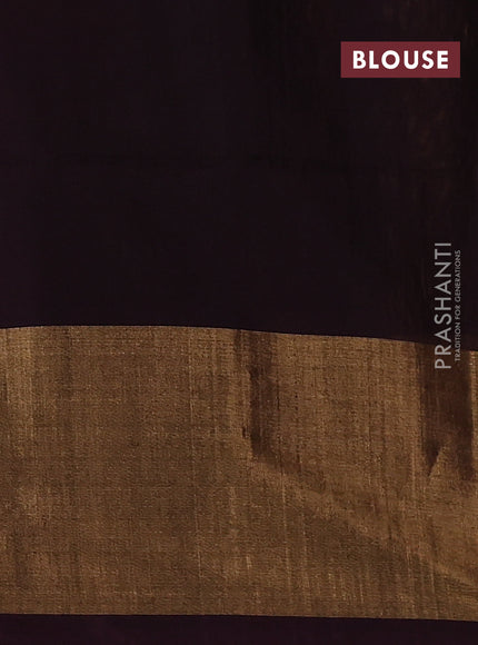 Ikat silk cotton saree dark pink and wine shade with allover ikat weaves and long ikat woven zari border