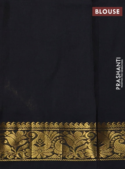 Silk cotton saree mustard yellow and black with allover kalamkari prints and korvai zari woven border