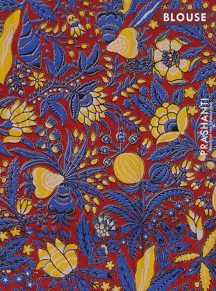 Narayanpet cotton saree violet and maroon with plain body and thread woven border