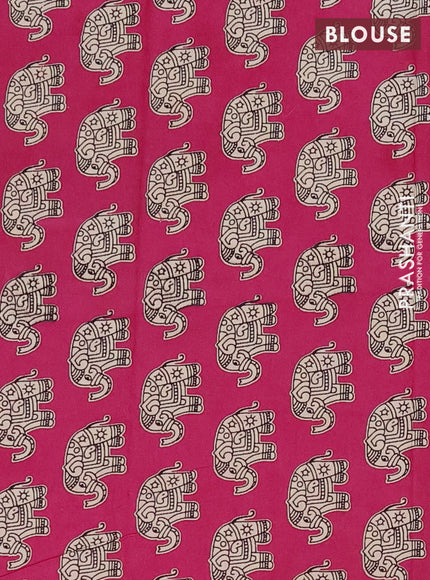 Narayanpet cotton saree violet and pink with plain body and thread woven border