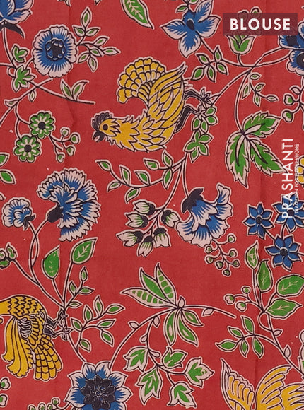 Narayanpet cotton saree violet and maroon with plain body and thread woven border