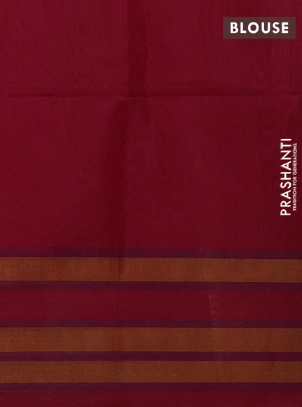 Kora silk cotton saree red with allover zari woven buttas and zari woven border