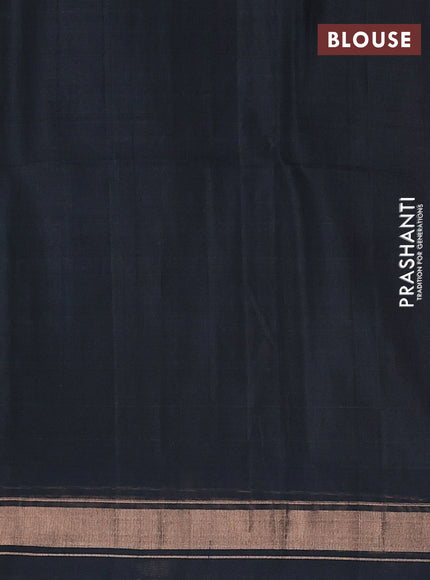 Kora silk cotton saree maroon and elephant grey with allover zari weaves & thread buttas and zari woven border
