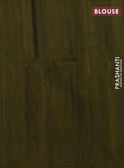 Kora silk cotton saree black and mustard yellow with thread weaves & buttas and simple border