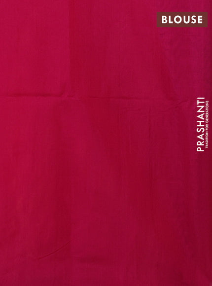 Kora silk cotton saree orange and pink with thread weaves & buttas and simple border