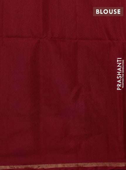 Kora silk cotton saree dual shade of green and maroon with thread & zari woven buttas and woven butta border