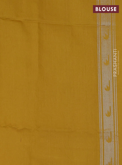 Kora jamdhani silk saree pastel purple shade and yellow with allover silver woven jamdhani weaves and long floral zari woven border