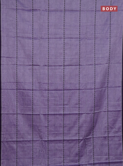 Narayanpet cotton saree violet with thread weaves and small thread woven border