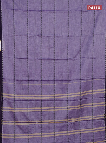 Narayanpet cotton saree violet with thread weaves and small thread woven border