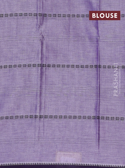 Narayanpet cotton saree violet with thread weaves and small thread woven border