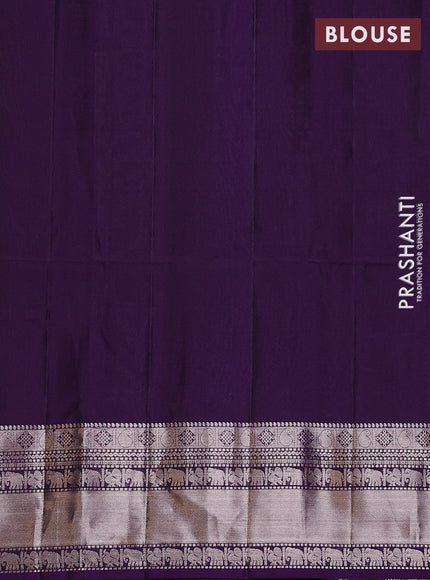 Pure soft silk saree violet with allover zari woven annam buttas and rich zari woven border