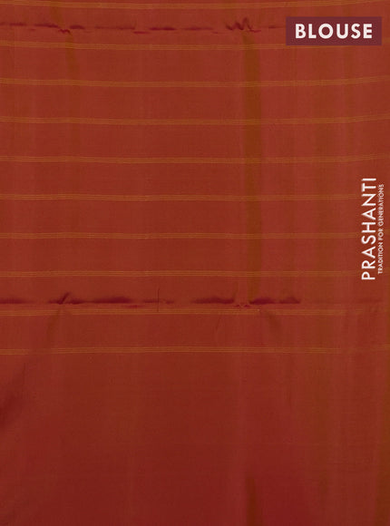 Pure soft silk saree mango yellow and dual shade of pink with allover stripe pattern & zari buttas and long zari woven border