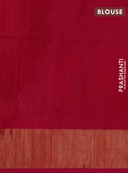Ikat silk cotton saree grey and pink with allover ikat weaves and zari woven border