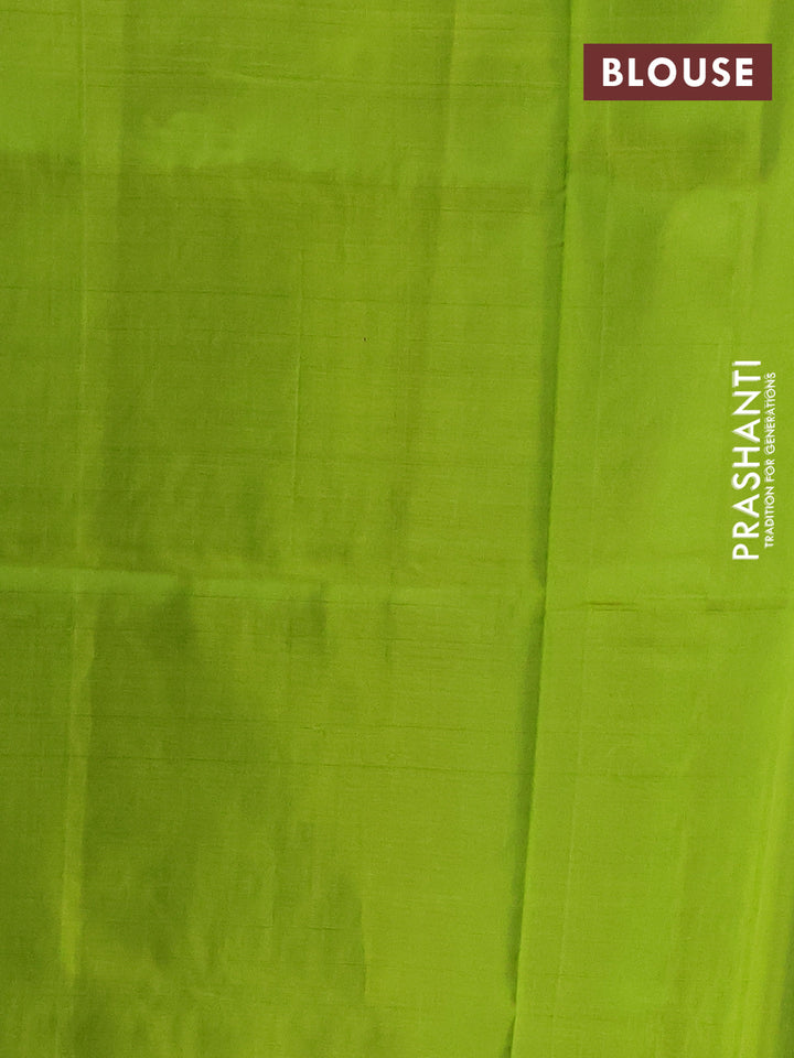 Pure uppada silk saree purple and light green with allover silver & zari woven buttas and zari woven simple border