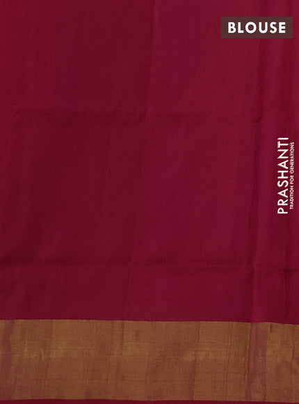 Pure uppada silk saree red with allover silver & zari woven buttas and zari woven border