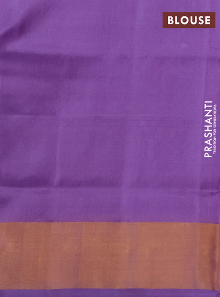 Pure uppada silk saree lavender with allover silver & zari woven buttas and zari woven border