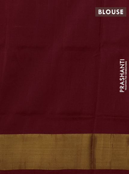 Pure uppada silk saree maroon with allover silver & zari woven buttas and zari woven border