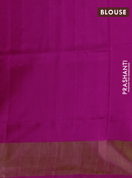 Pure uppada silk saree dark pink with allover silver & zari woven buttas and zari woven border