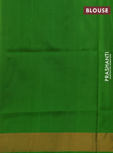 Pure uppada silk saree pink and light green with allover silver & zari woven buttas and zari woven simple border