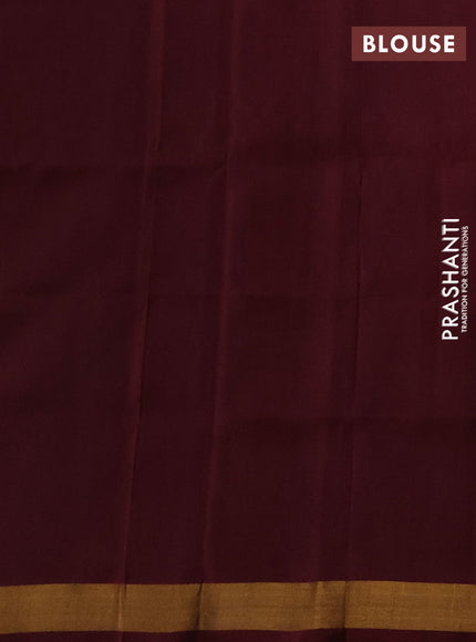 Pure uppada silk saree deep maroon with allover paisley zari woven buttas and zari woven border