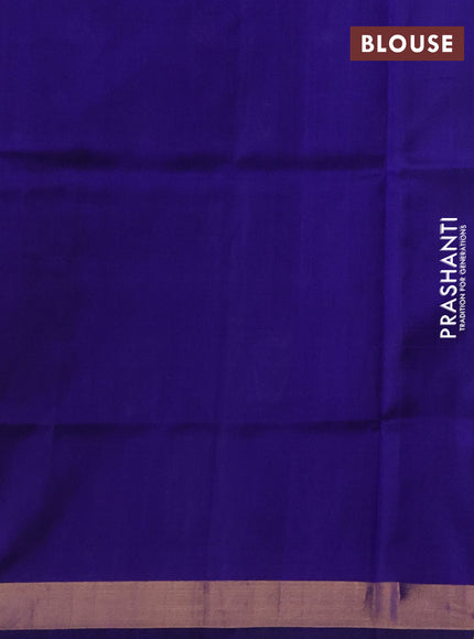 Pure uppada silk saree blue with allover paisley zari woven buttas and zari woven border