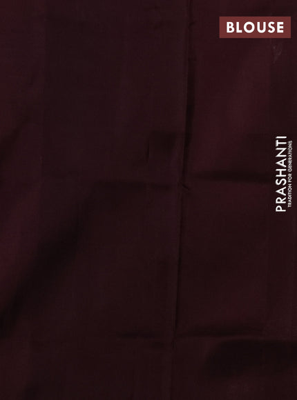 Pure uppada silk saree coffee brown with allover silver & zari woven buttas and long zari zigzag border