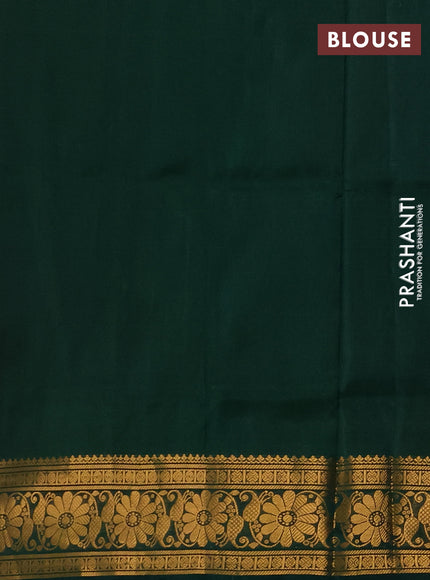 Pure uppada silk saree mustard yellow and bottle green with allover zari woven buttas and zari woven border