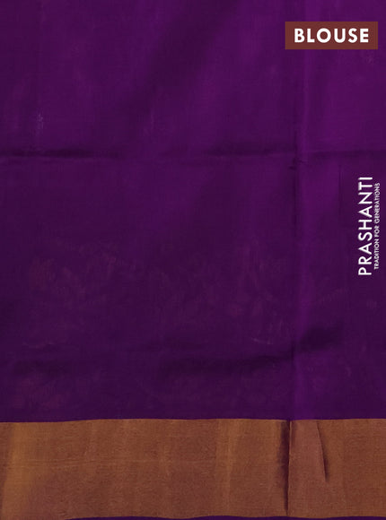 Pure uppada silk saree purple and violet with allover silver & zari woven buttas and long zari woven border