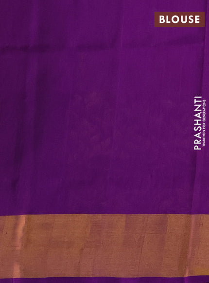 Pure uppada silk saree purple shade and purple with allover silver & zari woven buttas and long zari woven border