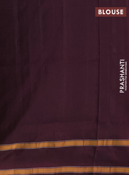 Pure uppada silk saree coffee brown with allover silver & zari weaves & buttas and rettapet zari woven border