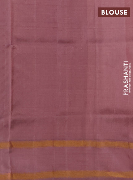 Pure uppada silk saree pastel peach pink with allover silver & zari weaves & buttas and rettapet zari woven border